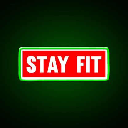 Stay Fit Gym Fitness Led Neon Sign Rgb Color