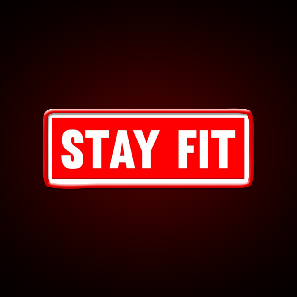 Stay Fit Gym Fitness Led Neon Sign Rgb Color