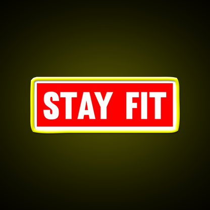 Stay Fit Gym Fitness Led Neon Sign Rgb Color