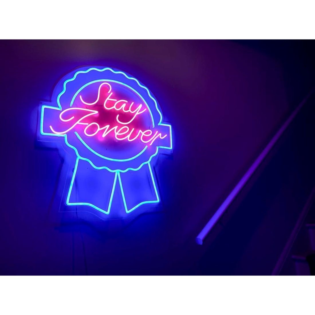 Stay Forever Blue Ribbon Led Sign Business Neon Sign - Shineneon