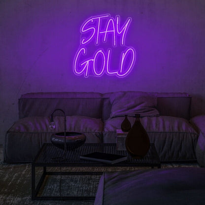 Stay Gold Led Neon Sign For Inspirational And Positive Decor | Shineneon