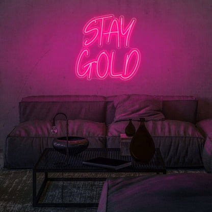 Stay Gold Led Neon Sign For Inspirational And Positive Decor | Shineneon