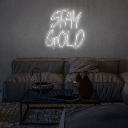Stay Gold Led Neon Sign For Inspirational And Positive Decor | Shineneon