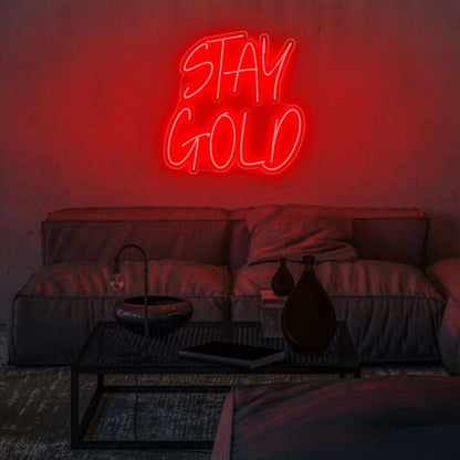 Stay Gold Led Neon Sign For Inspirational And Positive Decor | Shineneon
