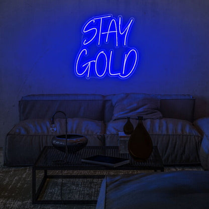 Stay Gold Led Neon Sign For Inspirational And Positive Decor | Shineneon