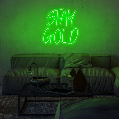 Stay Gold Led Neon Sign For Inspirational And Positive Decor | Shineneon