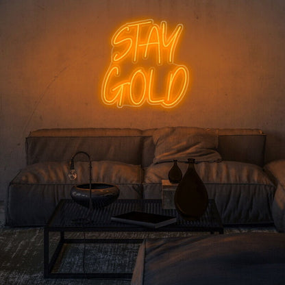 Stay Gold Led Neon Sign For Inspirational And Positive Decor | Shineneon
