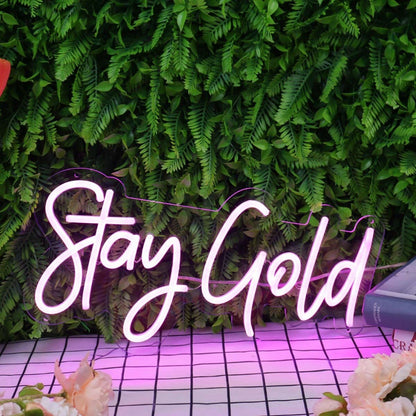 Stay Gold Purple Led Neon Sign - Shineneon