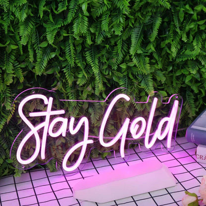 Stay Gold Purple Led Neon Sign - Shineneon