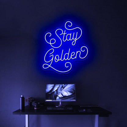 Stay Golden Golden Girls Hand Lettering Artwork Neon Signs For Sale