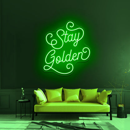 Stay Golden Golden Girls Hand Lettering Artwork Neon Signs For Sale