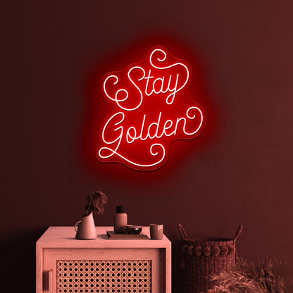 Stay Golden Golden Girls Hand Lettering Artwork Neon Signs For Sale