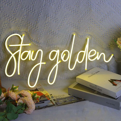Stay Golden Led Neon Sign - Shineneon