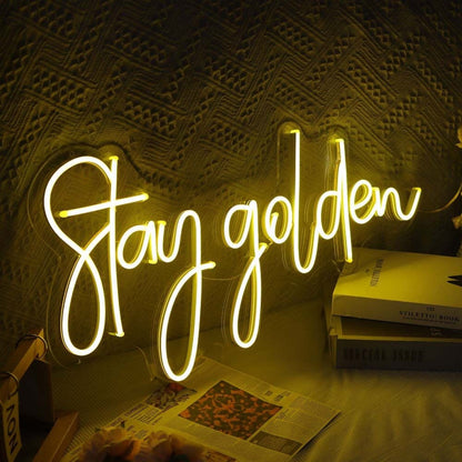 Stay Golden Led Neon Sign - Shineneon