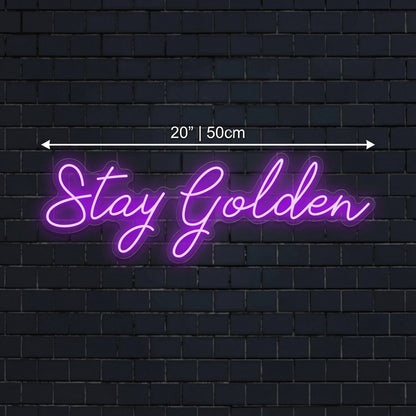 Stay Golden LED Neon Sign Home Wall Art - 04 Size Image