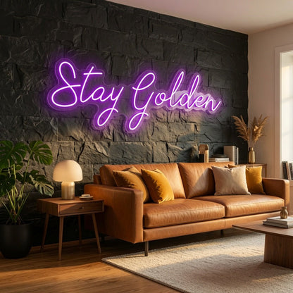 Stay Golden LED Neon Sign Home Wall Art - Shineneon