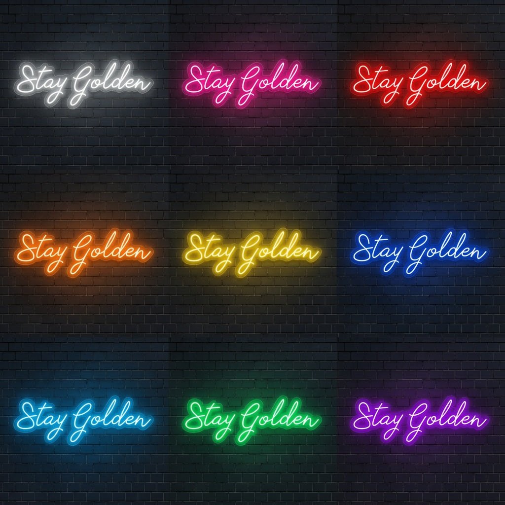 Stay Golden LED Neon Sign Home Wall Art - Shineneon