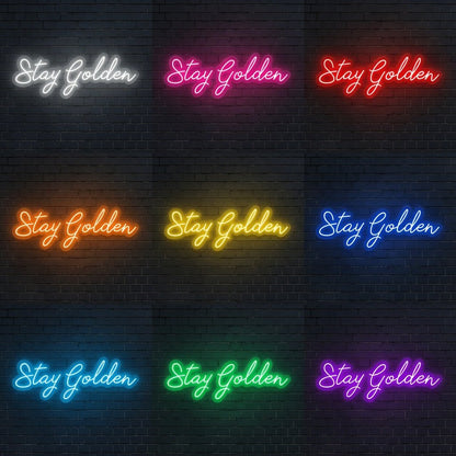 Stay Golden LED Neon Sign Home Wall Art - Shineneon