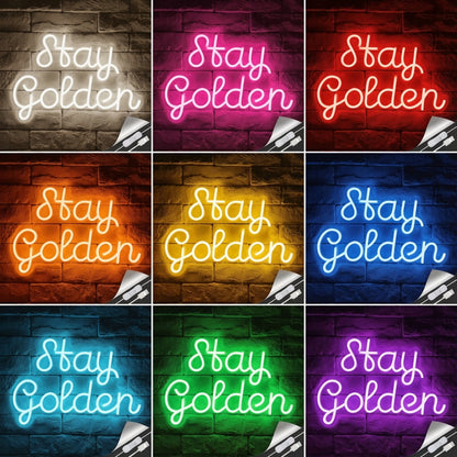 Stay Golden LED Neon Sign Wall Neon Sign - 05 Color Grid