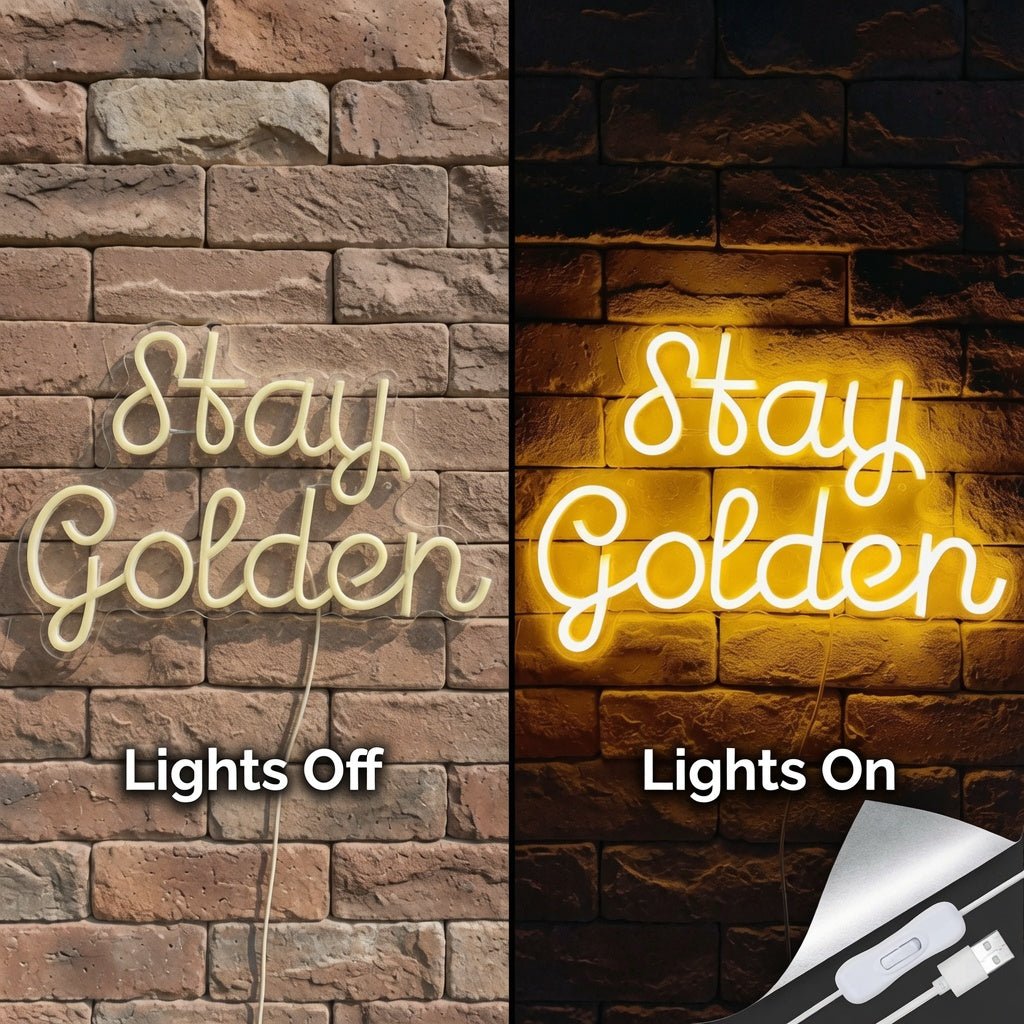 Stay Golden LED Neon Sign Wall Neon Sign - Shineneon