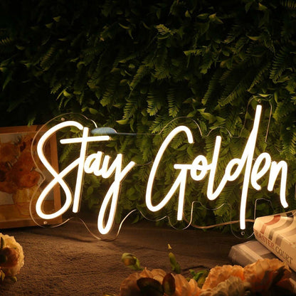 Stay Golden Yellow Custom Led Neon Sign - Shineneon