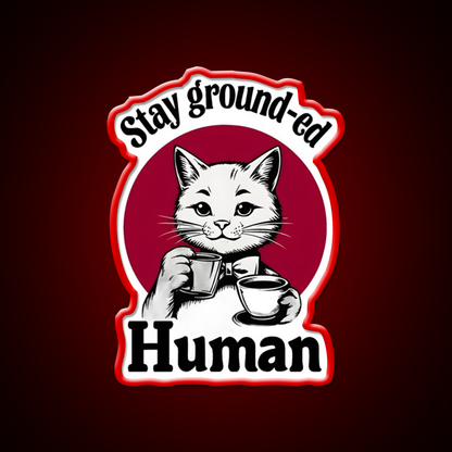 Stay Ground Ed Human Cafe Led Neon Sign Espresso Bar Art Rgb Color