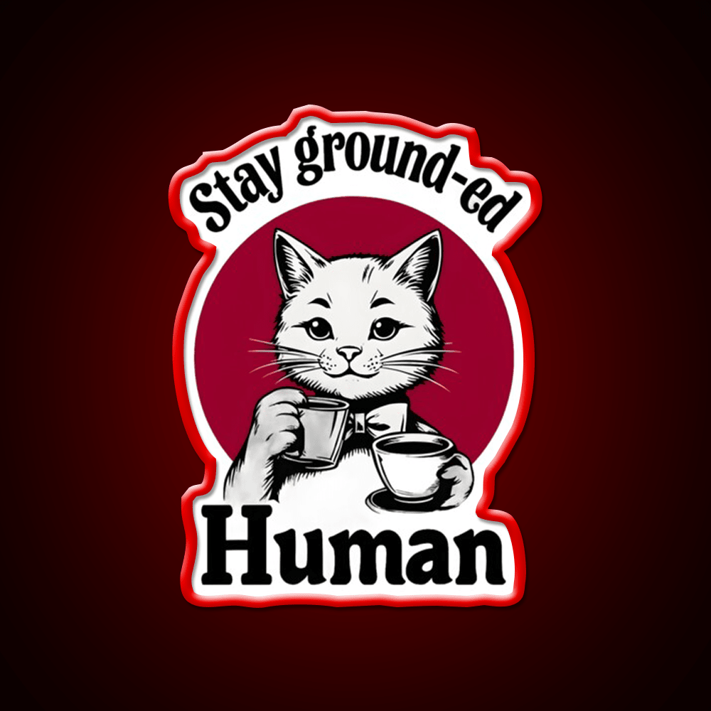 Stay Ground Ed Human Cafe Led Neon Sign Espresso Bar Art Rgb Color - Shineneon