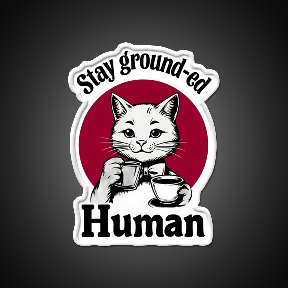 Stay Ground Ed Human Cafe Led Neon Sign Espresso Bar Art Rgb Color