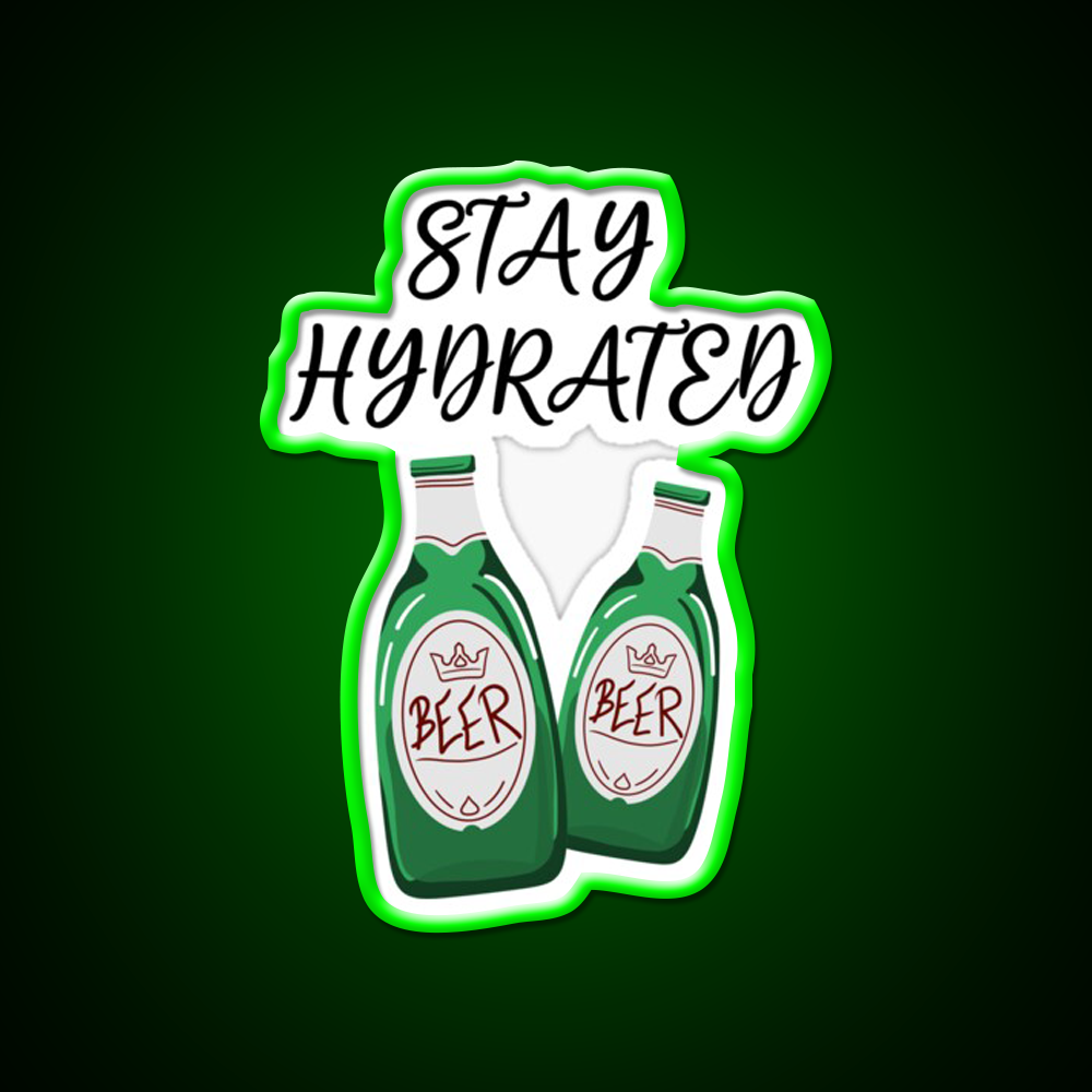 Stay Hydrated Funny Beer Design Man Cave Bar Led Neon Sign Rgb Color - LED neon sign view 8