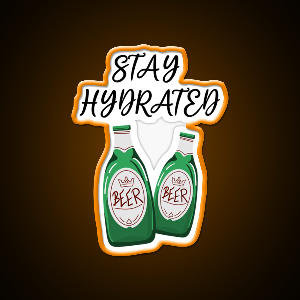 Stay Hydrated Funny Beer Design Man Cave Bar Led Neon Sign Rgb Color - LED neon sign view 6