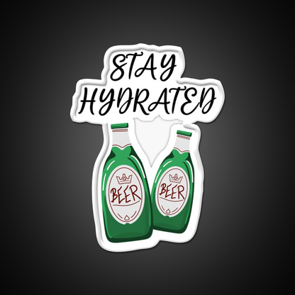 Stay Hydrated Funny Beer Design Man Cave Bar Led Neon Sign Rgb Color