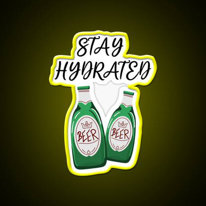 Stay Hydrated Funny Beer Design Man Cave Bar Led Neon Sign Rgb Color - LED neon sign view 7