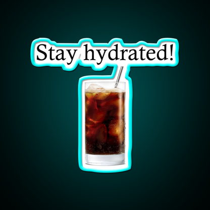 Stay Hydrated With A Rum And Coke Cocktail Bar Decor Led Neon Sign Rgb Color - Size and dimension reference