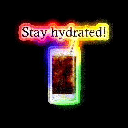 Stay Hydrated With A Rum And Coke Cocktail Bar Decor Led Neon Sign Rgb Color - LED neon sign close-up detail