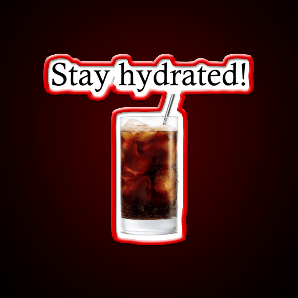 Stay Hydrated With A Rum And Coke Cocktail Bar Decor Led Neon Sign Rgb Color - Shineneon
