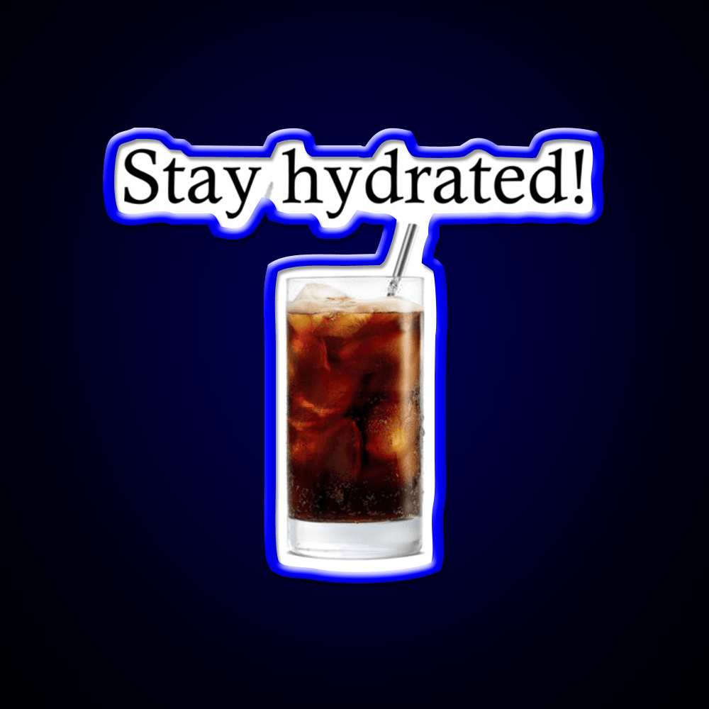Stay Hydrated With A Rum And Coke Cocktail Bar Decor Led Neon Sign Rgb Color - Shineneon