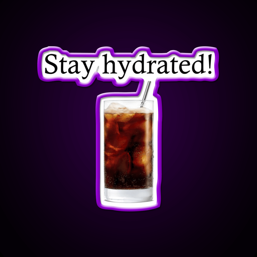 Stay Hydrated With A Rum And Coke Cocktail Bar Decor Led Neon Sign Rgb Color - Shineneon