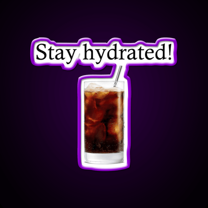 Stay Hydrated With A Rum And Coke Cocktail Bar Decor Led Neon Sign Rgb Color - Shineneon