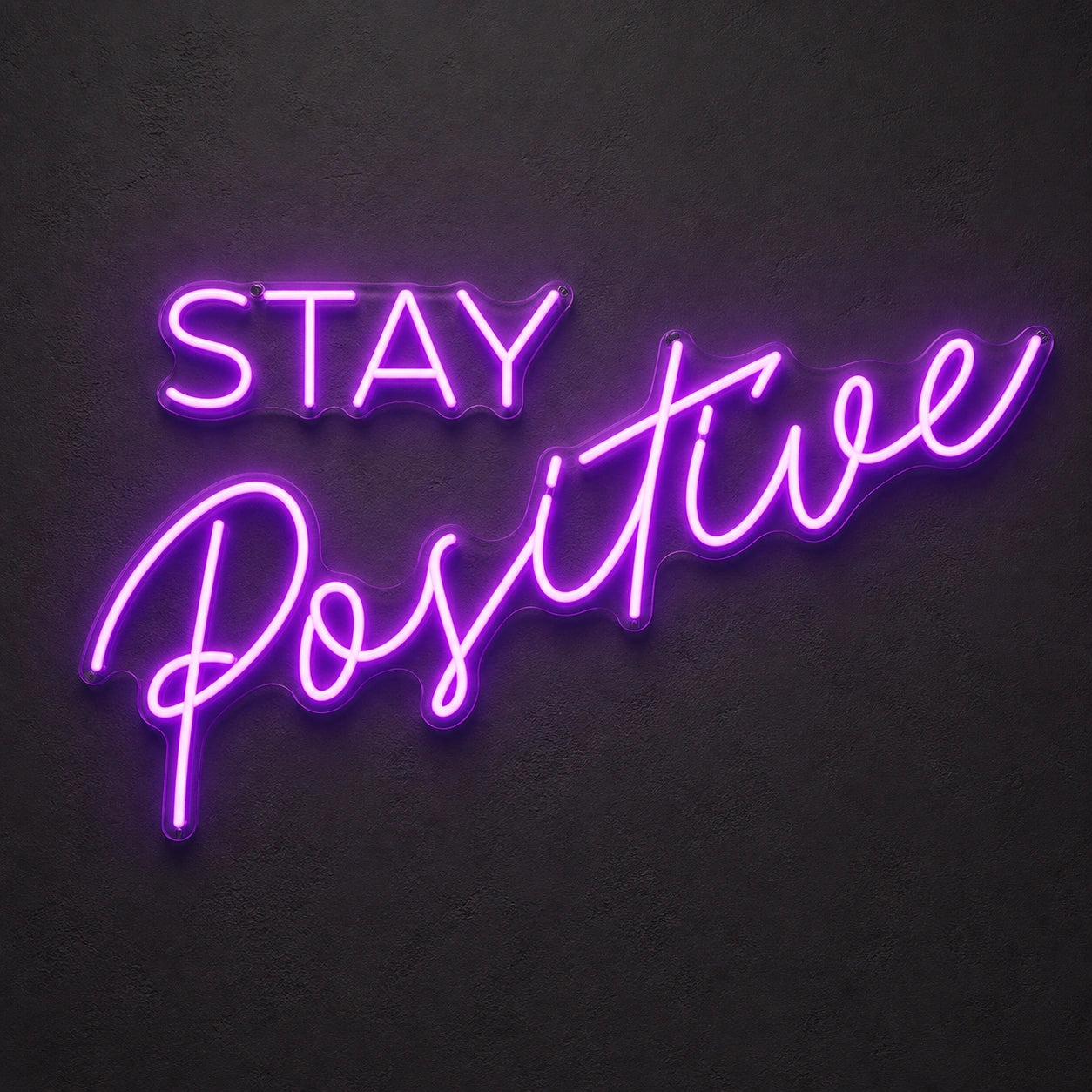 Stay Positive LED Neon Sign Garage Man Cave Neon Sign main product image