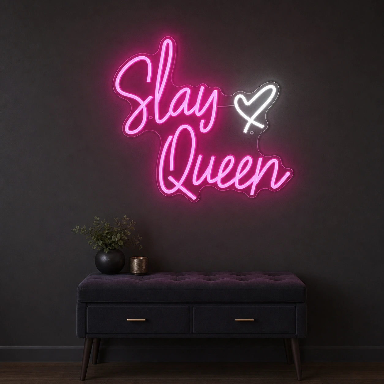Stay Queen LED Neon Sign Garage Man Cave Neon Sign size image