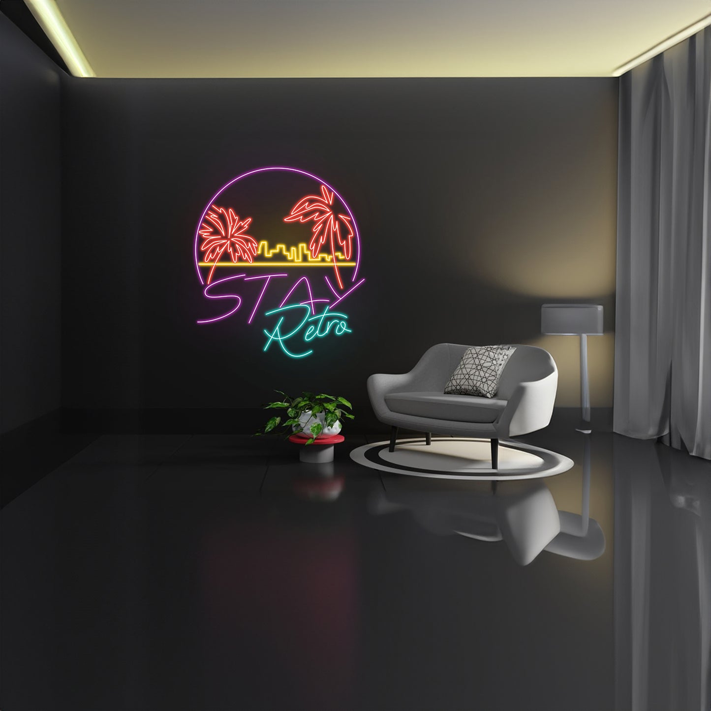 Stay Retro Neon Led Sign Retro Party Led Light