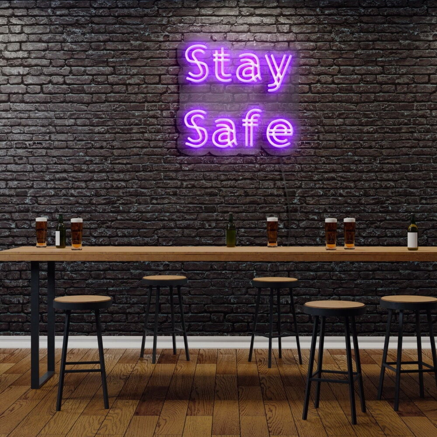 Stay Safe Led Neon Sign - Shineneon