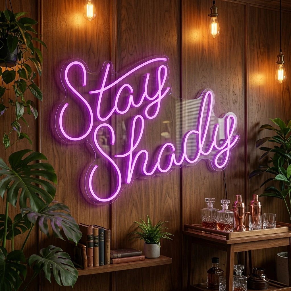 Stay Shady LED Neon Sign - 03 Real Lifestyle Scene