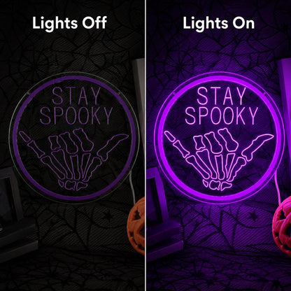 Stay Spooky Skull LED Neon Sign main product image