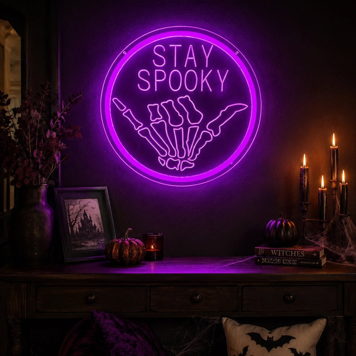 Stay Spooky Skull LED Neon Sign - Shineneon