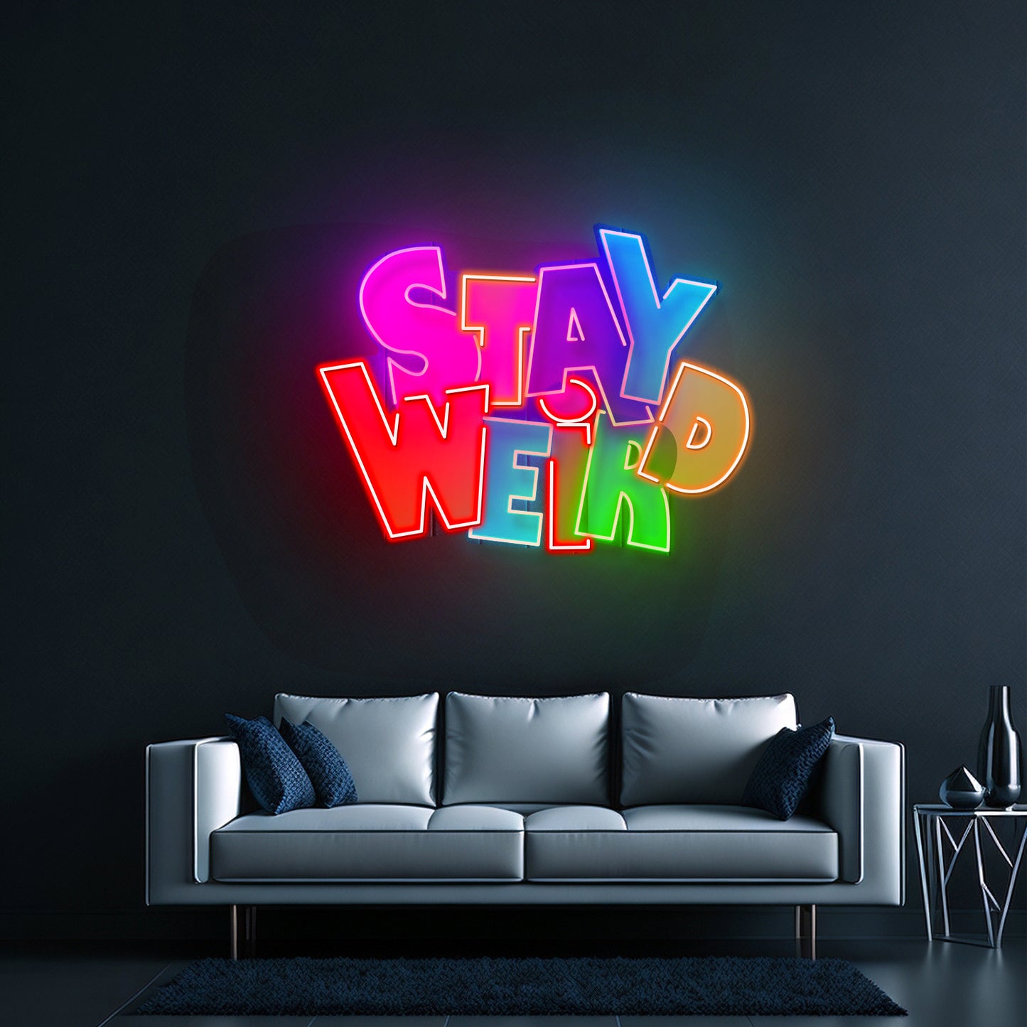 Stay Weird Custom Led Signs Artwork For Sale