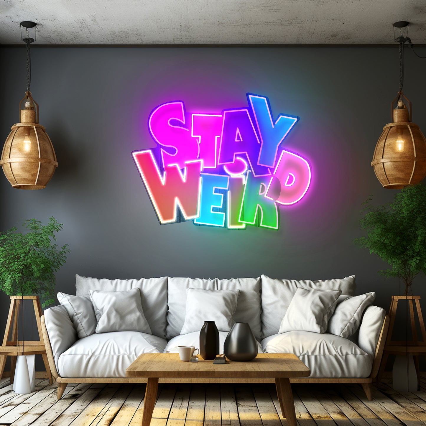 Stay Weird Custom Led Signs Artwork For Sale