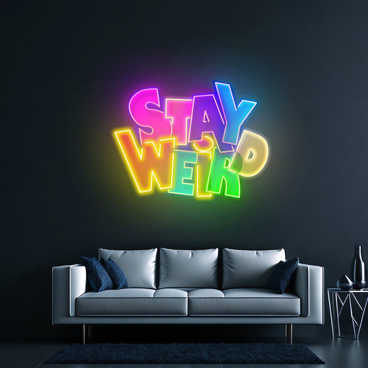 Stay Weird Custom Led Signs Artwork For Sale