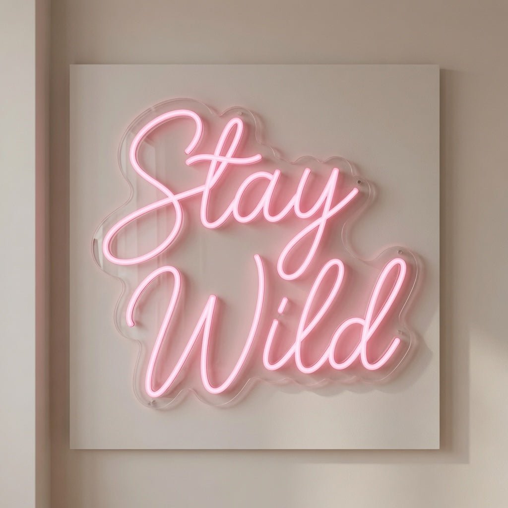 Stay Wild Cursive Room Decor LED Neon Sign - Shineneon