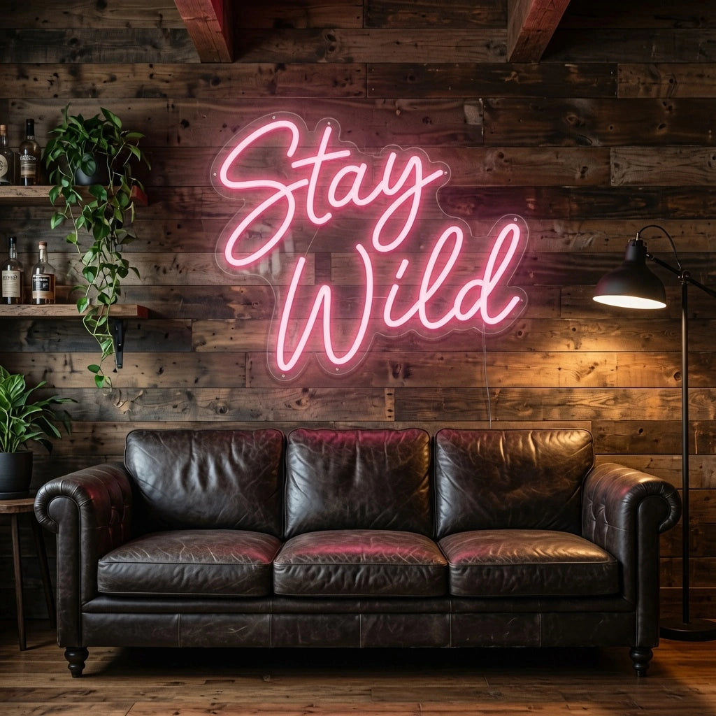 Stay Wild LED Neon Sign Home Wall Art Wall Neon Sign - 02 High-Converting Product Image